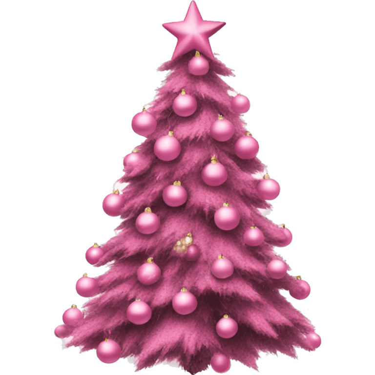 pink christmas tree emoji