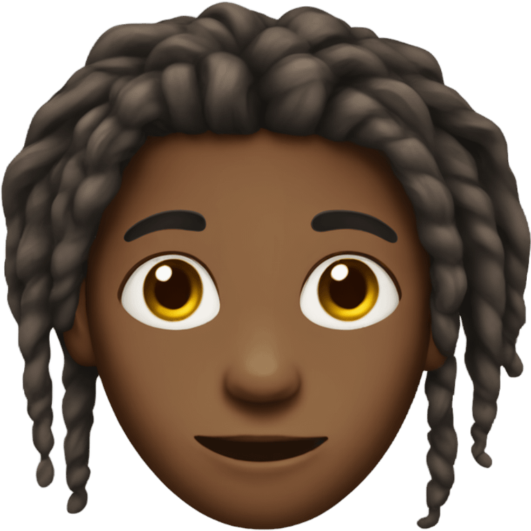 Brown skinned boy with Long dreads emoji