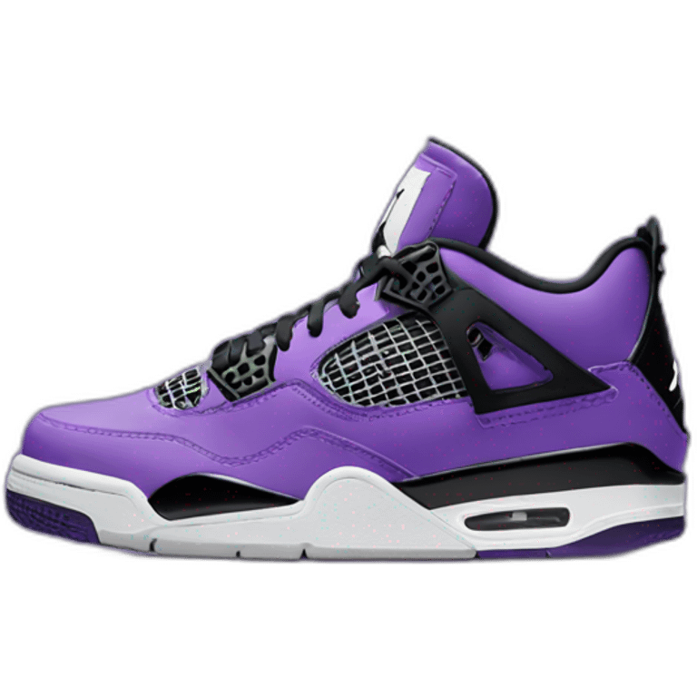 jordan 4 purple and black emoji