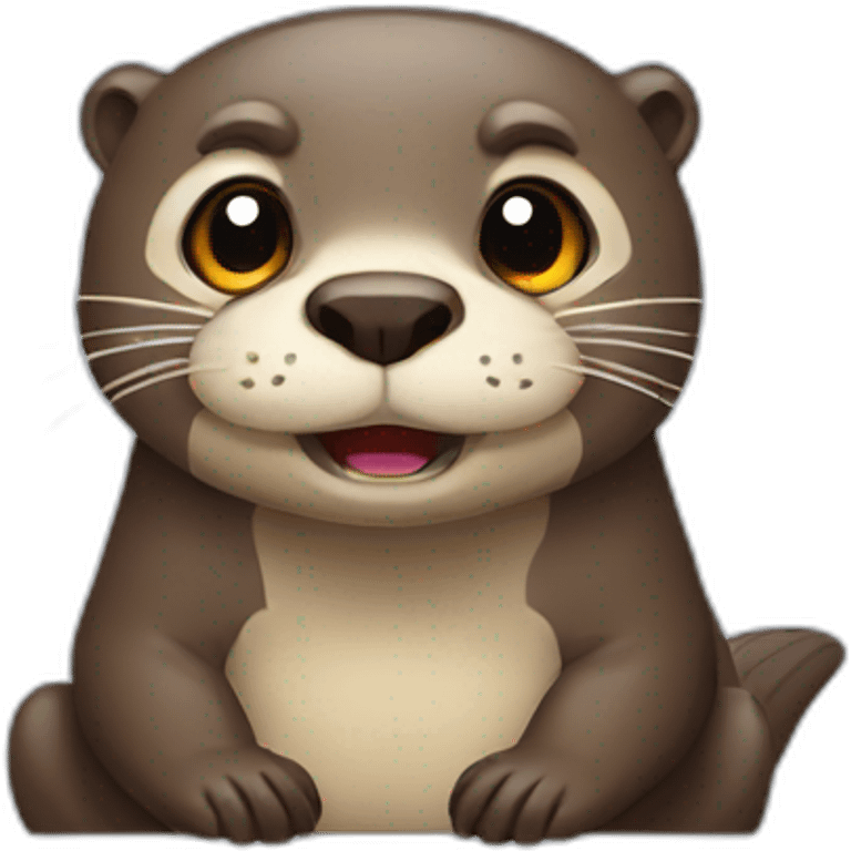 Otter, sad, mad emoji