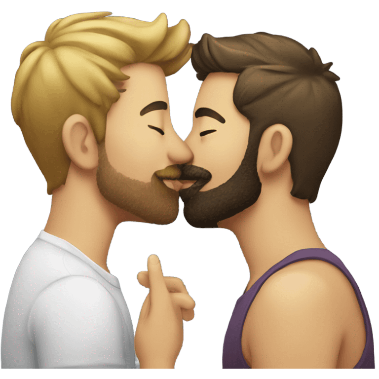 gay kiss beard emoji