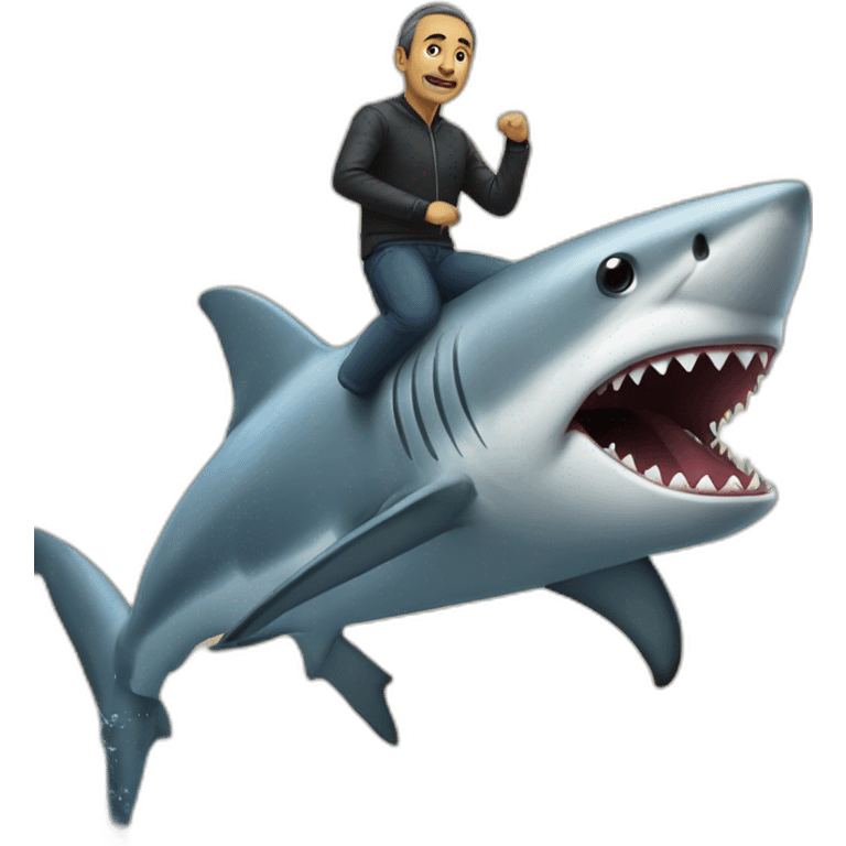 Zemmour sur un requin emoji