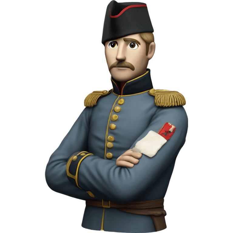 soldier in the Crimean War with a plaster cast on his arm emoji