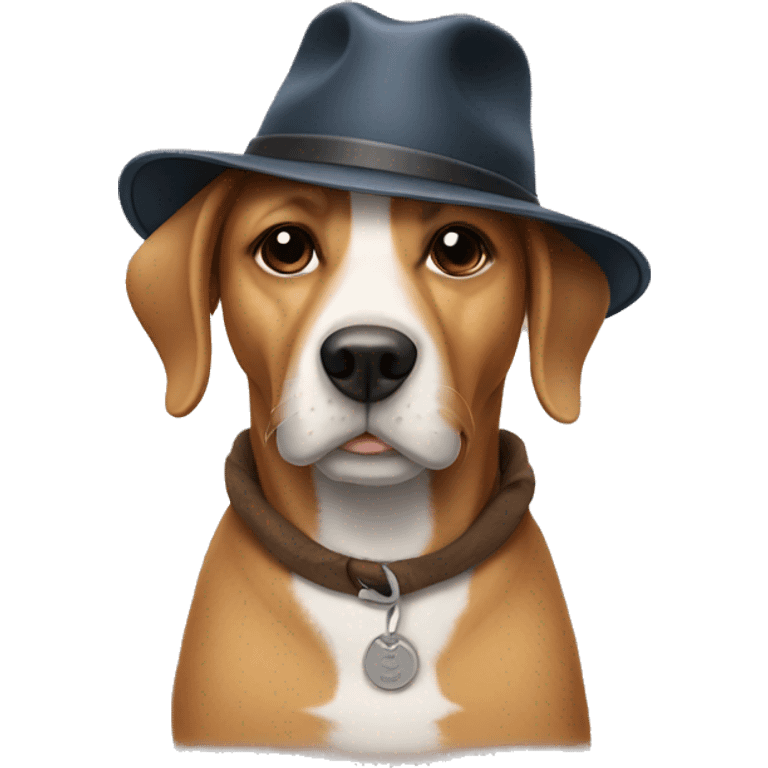 Dog with hat emoji