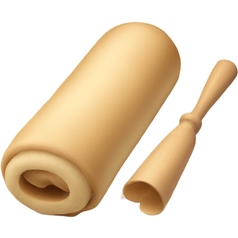 Dough being rolled by a rolling pin emoji