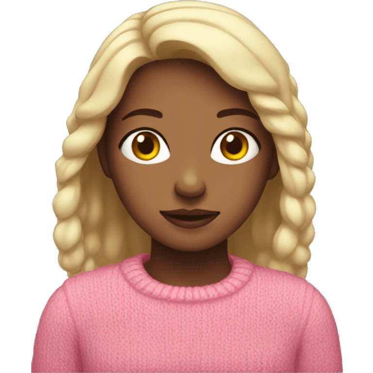 girl in pink sweater emoji