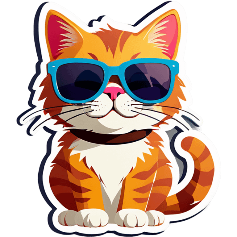 Cat with sunglasses emoji