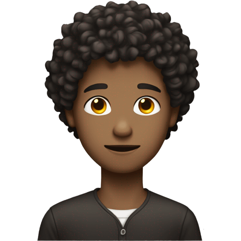 A white young man with curly dark hair shows his hands with a cross emoji