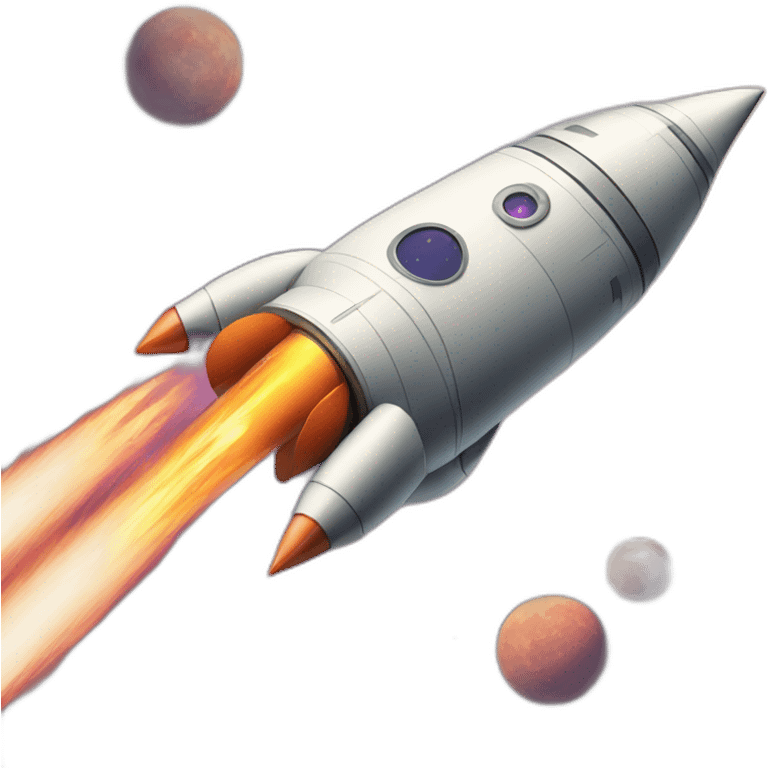 Retrofuturistic Rocket emoji