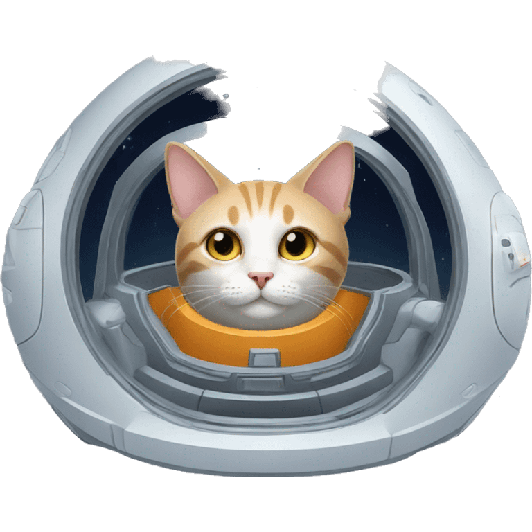 Cat inside a spaceship emoji