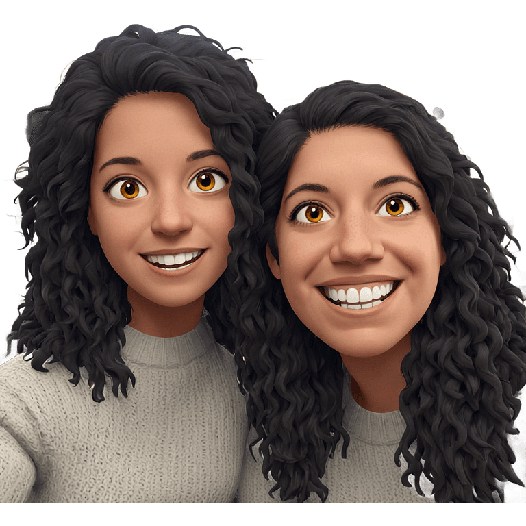 smiling girls in cozy horror emoji