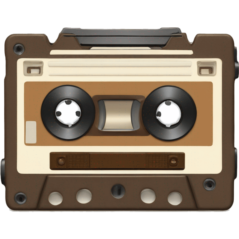 vintage brown cassette for tape recorder emoji