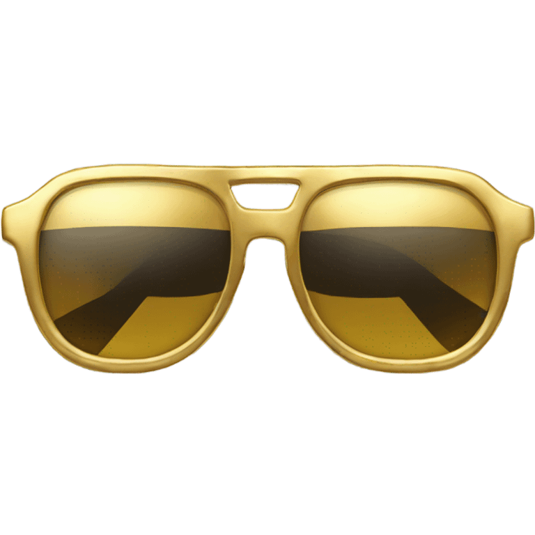 Gold frame sunglasses  emoji