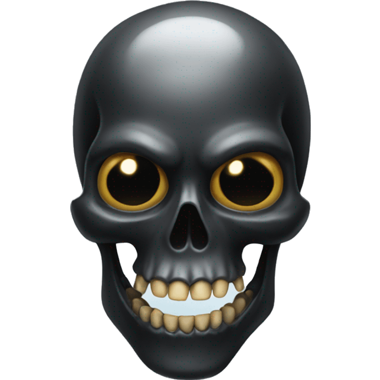 Skull, black snake  emoji