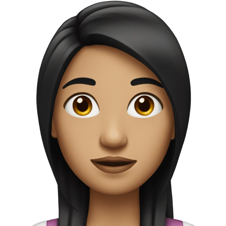 Woman with black hair  emoji