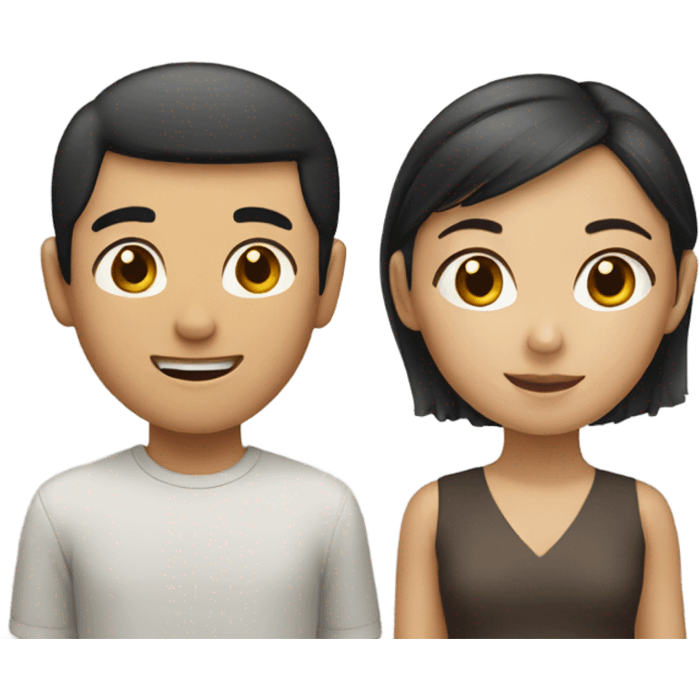 asian boy and asian girl emoji