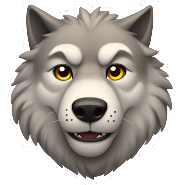 Buff wolf emoji