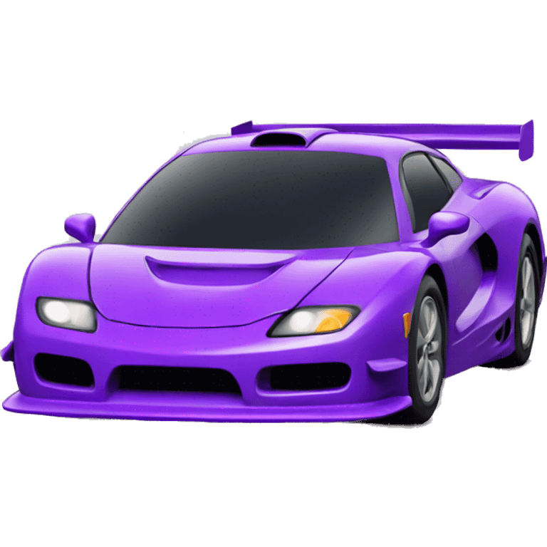 a purple race-car emoji