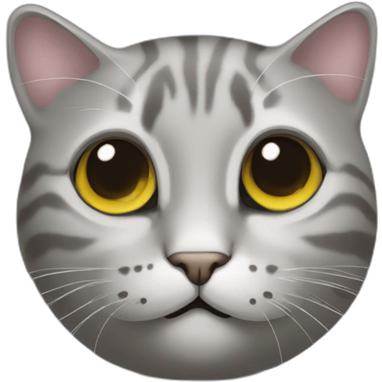 Chat gris énervée emoji