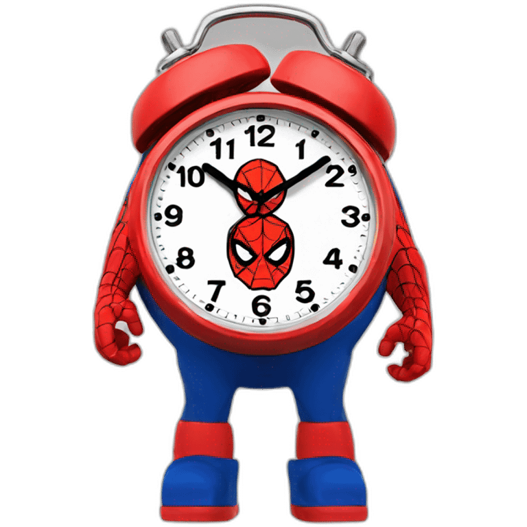 Funny spiderman alarm clock watch emoji