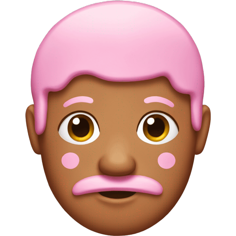 Pink gingerbread emoji