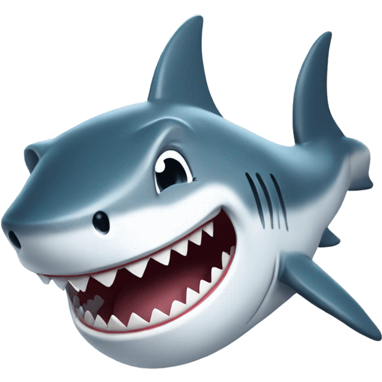 Jeff the shark smiling emoji