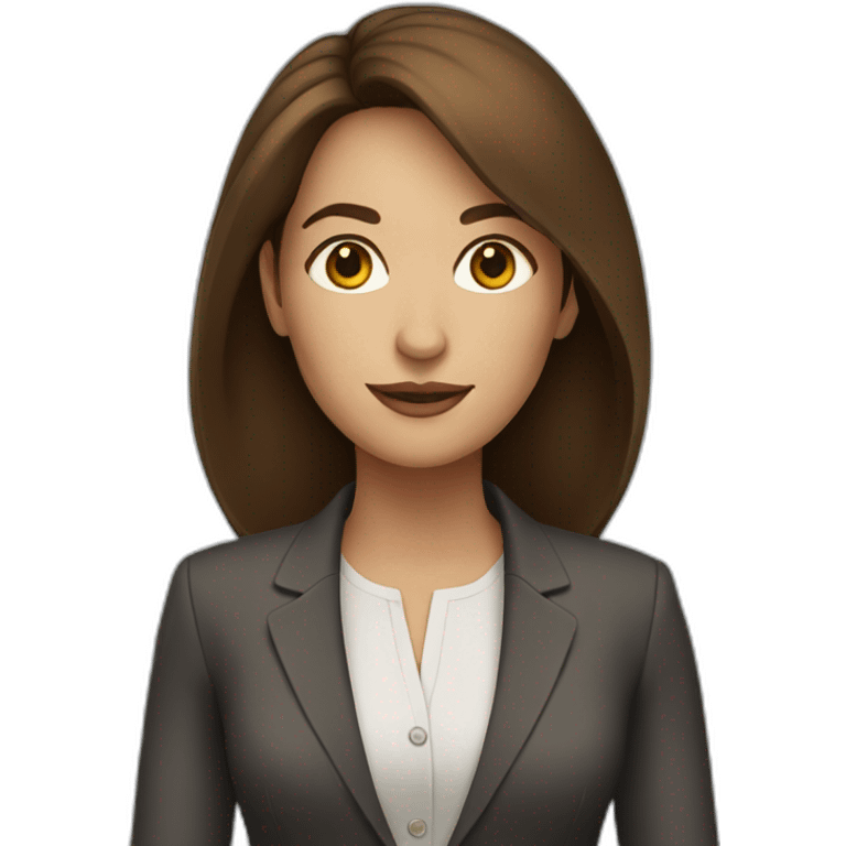 business woman with brown hair emoji