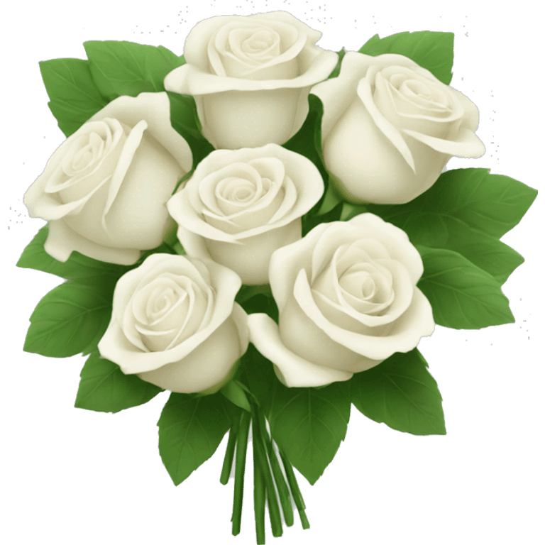 bouquet of white roses emoji