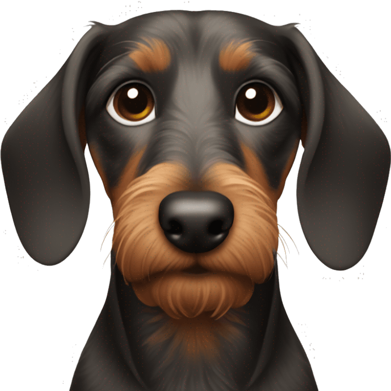 wirehaired dachshund face emoji