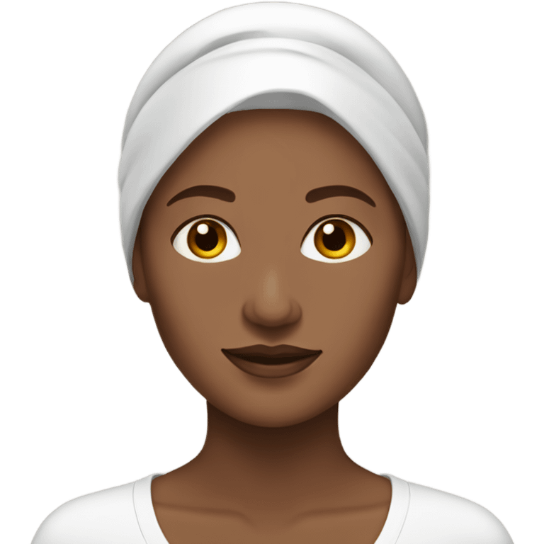 White woman with brown hair working at a spa  emoji