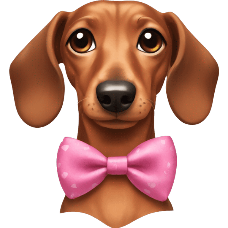 Dachshund with hairbows emoji