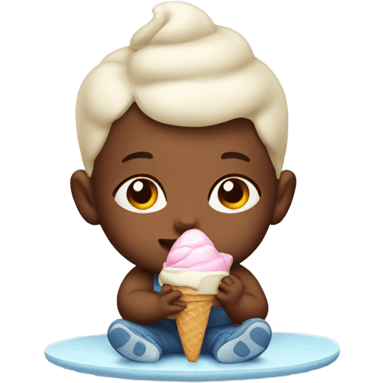 Baby eating ice cream  emoji