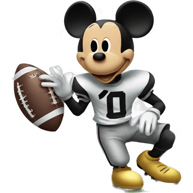 Mickey mouse with football emoji