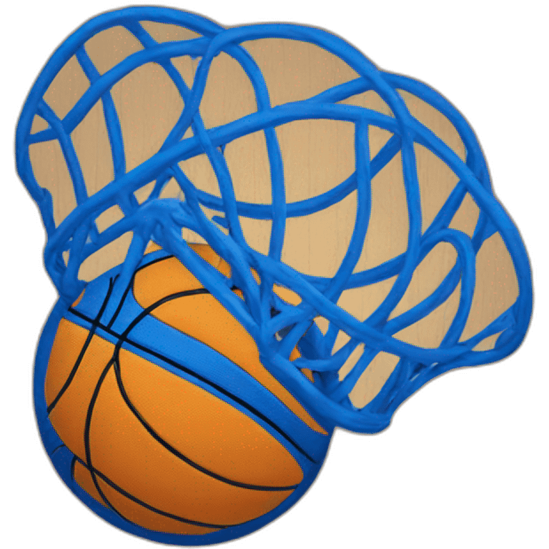 Blue basketball emoji