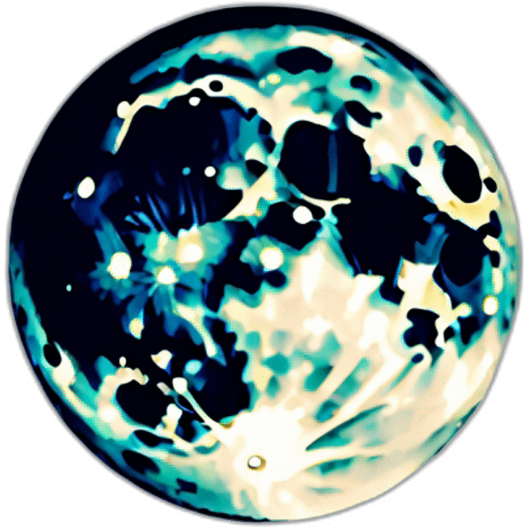 the moon at night sky emoji