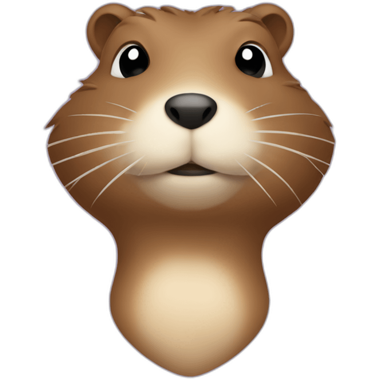 Nutria head in love emoji