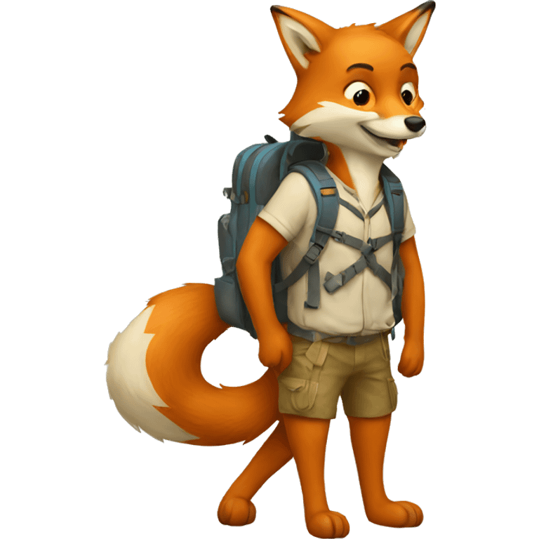 fox with a backpack emoji