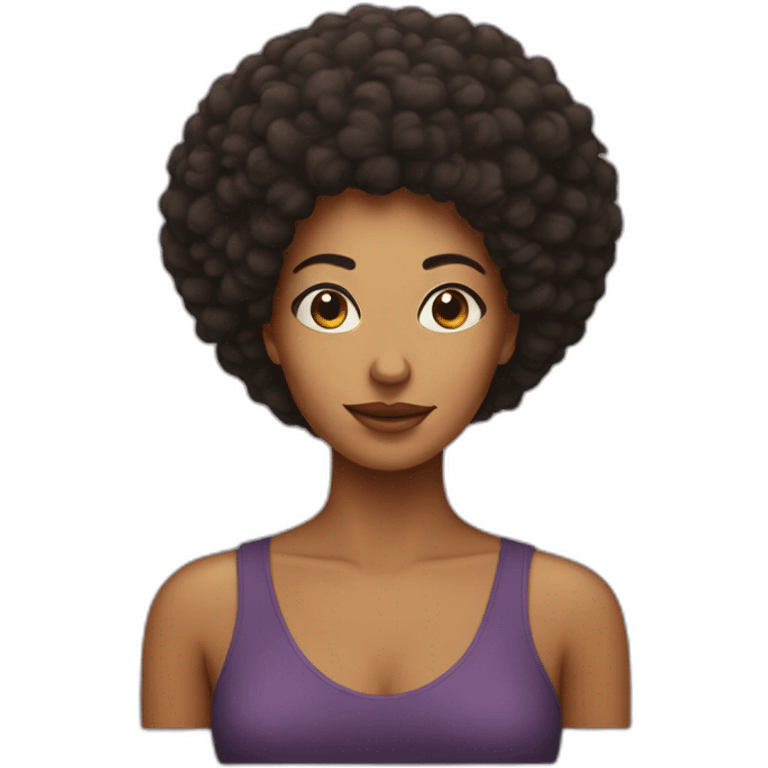 Woman with afro emoji