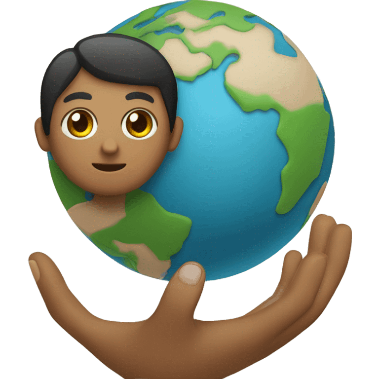 mexican traveler holding the earth in hand emoji