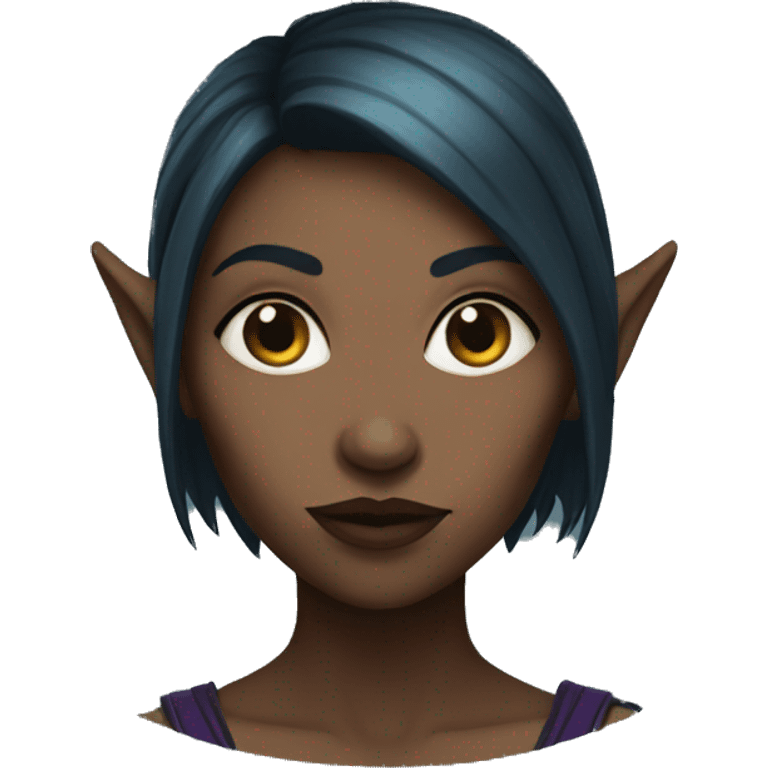 Dark half elf woman  emoji