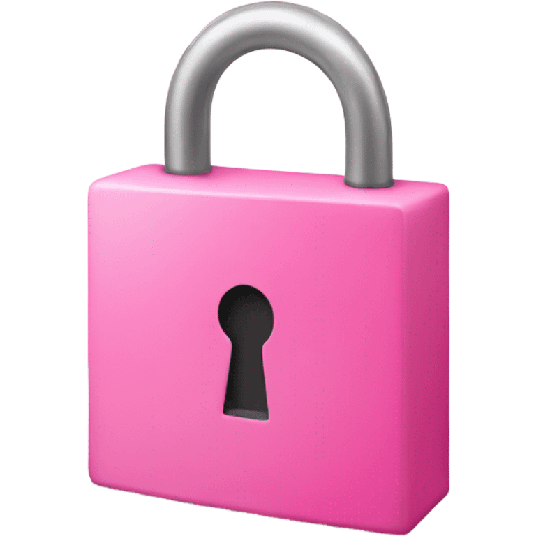 Pink lock emoji