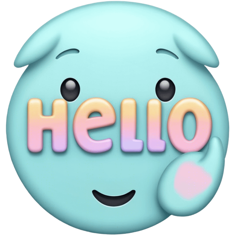 pastel sign say "hello" emoji