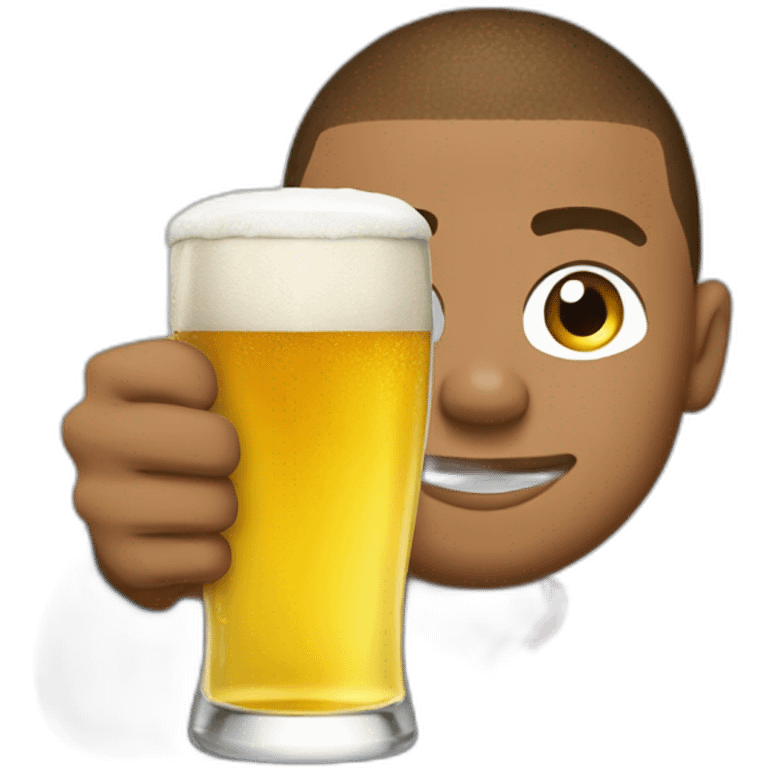 mbappe qui boit une bierre emoji