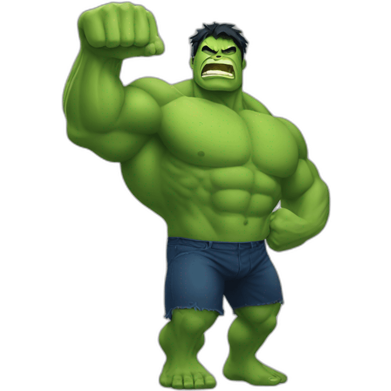 Hulk lifting emoji