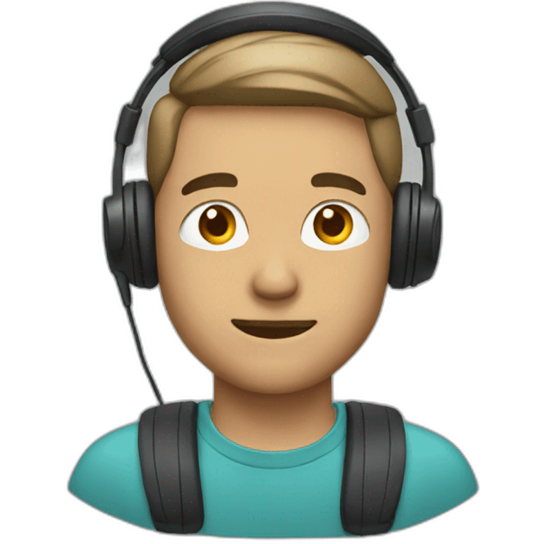 MAN WITH HEADPHONE emoji