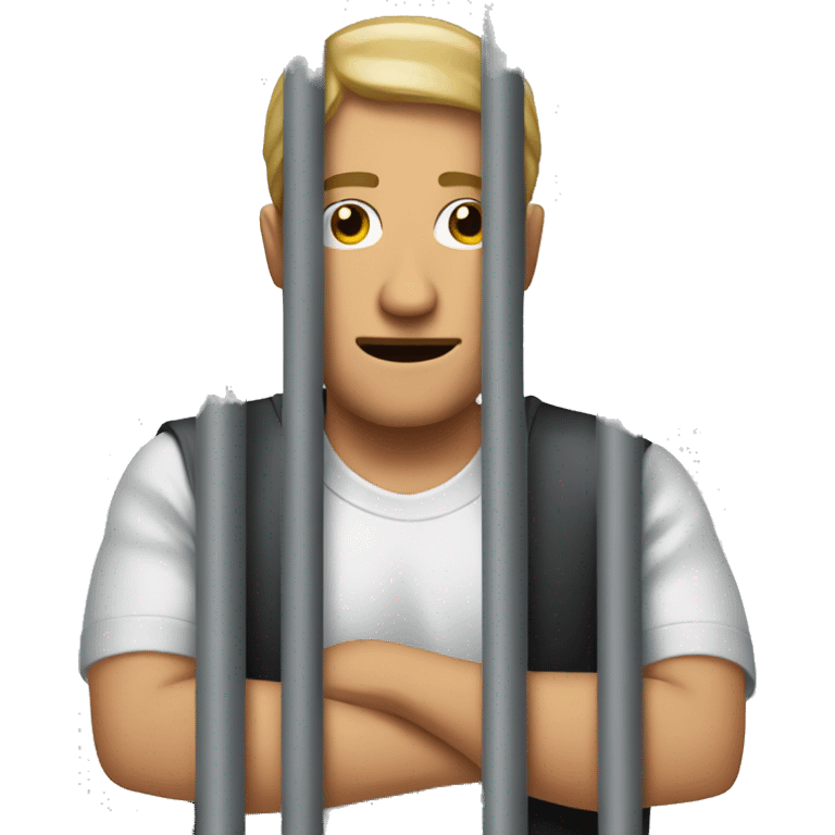  man behind bars emoji