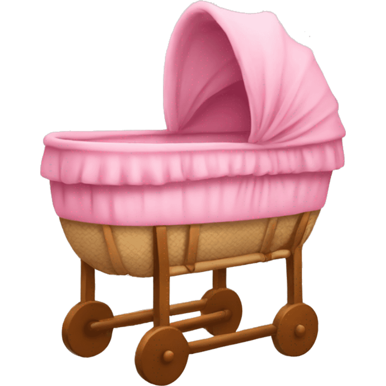 Pink baby bassinet  emoji