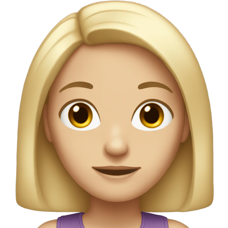 white woman, with shoulder-length dark hair emoji