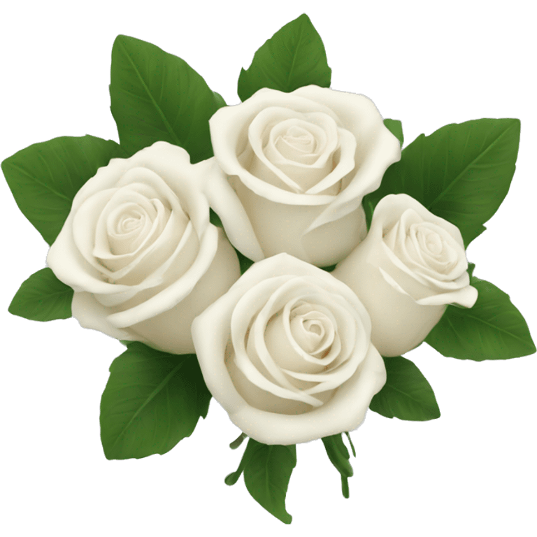 white roses bouquet emoji