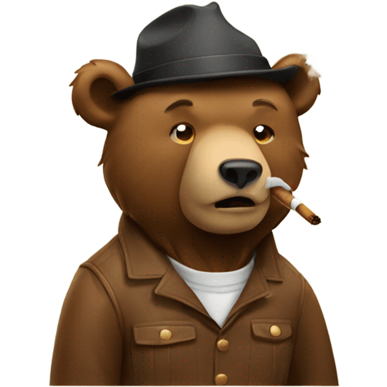 Bear smoking  emoji